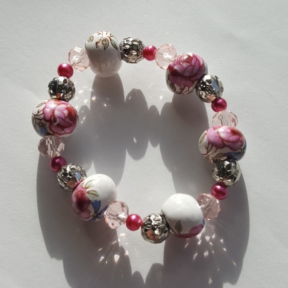 Other - Girls 🌹 Pink Rose// Porcelain Bracelet